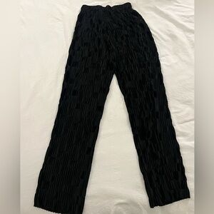 Satin Checkered Black Pants